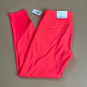 GapFit Leggings Womens Medium Neon Coral Pink GFast Mid Rise Athletic Yoga